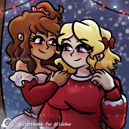 Gift Illustration for my friend Silchor (on Instagram) Featuring her characters Julie and Liliana