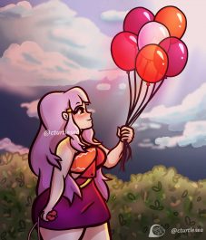 Illustration of my character Sol on her Birthday!